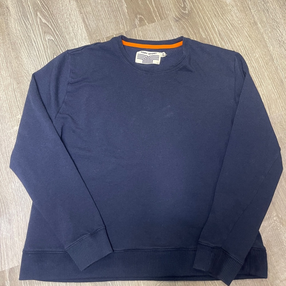 Tory Burch Navy Sweatshirt - Size XL - Preowned